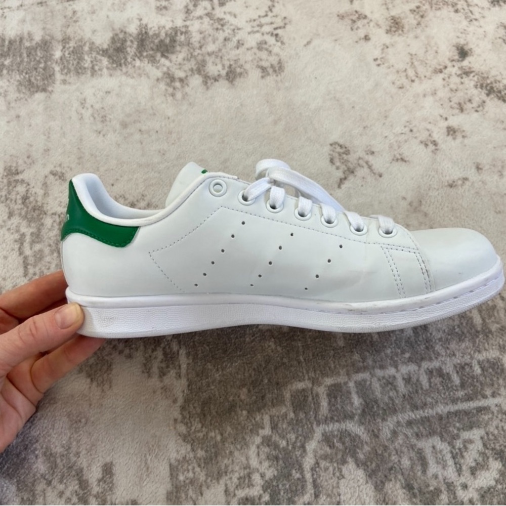 Adidas White and Green Stan Smith Endorsed Sneakers Sz 8.5 - Picture 7 of 10